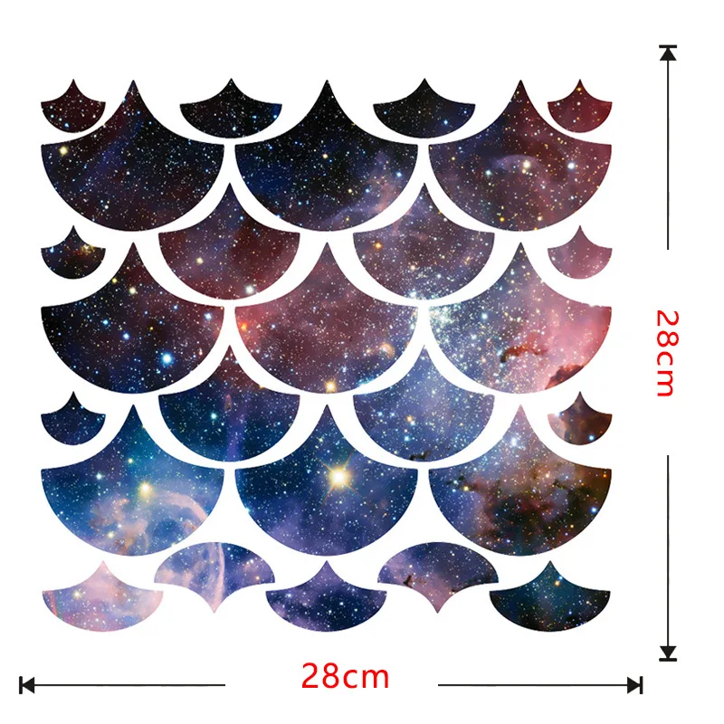 Скандинавский стиль Ins креативные звездное небо хвост русалки наклейки на стену Забавный мультфильм DIY настенные наклейки детские комнаты или спальни домашний декор