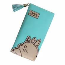 Милые Тоторо Cat Аниме Кожа 2 раза Стандартный кошелек Для женщин длинные Клатч женский кошелек для монет держателя карты многофункциональный мешок денег