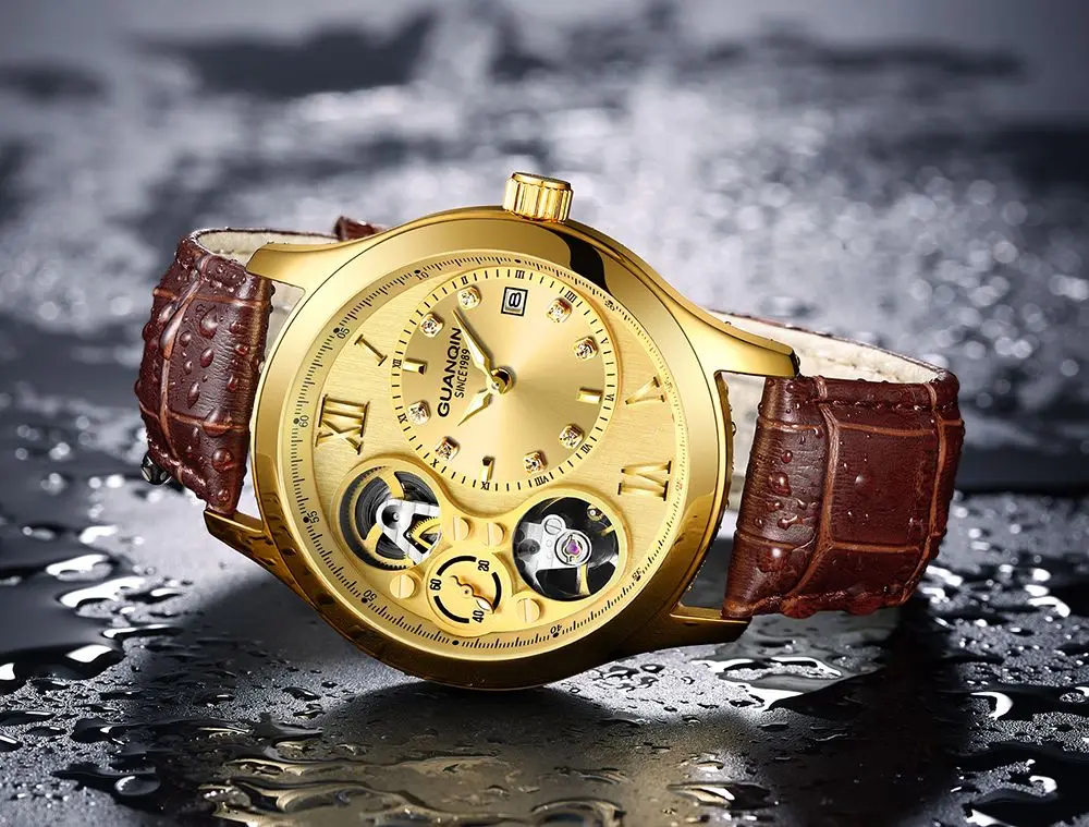 mecânico à prova dwaterproof água ouro duplo