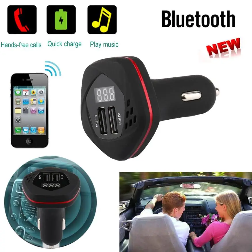 Bluetooth Car Kit MP3 Player FM Transmitter Wireless Radio Adapter USB Charger