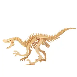 Для детей DIY головоломки деревянные Игрушечные лошадки 3D стерео 3D динозавр Tyrannosaurus головоломки деревянные дети Childeren дошкольного