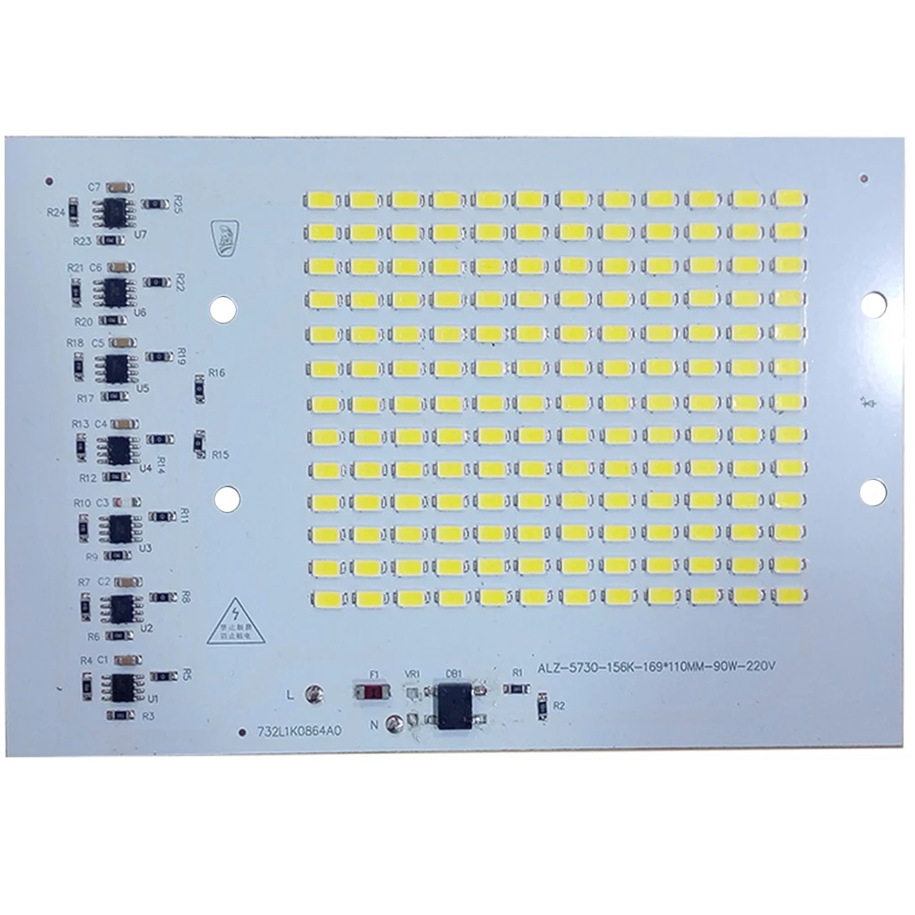 10 20 30 50 90 W 220 V integrated pcb плата преобразователя белый/теплый белый источник света для