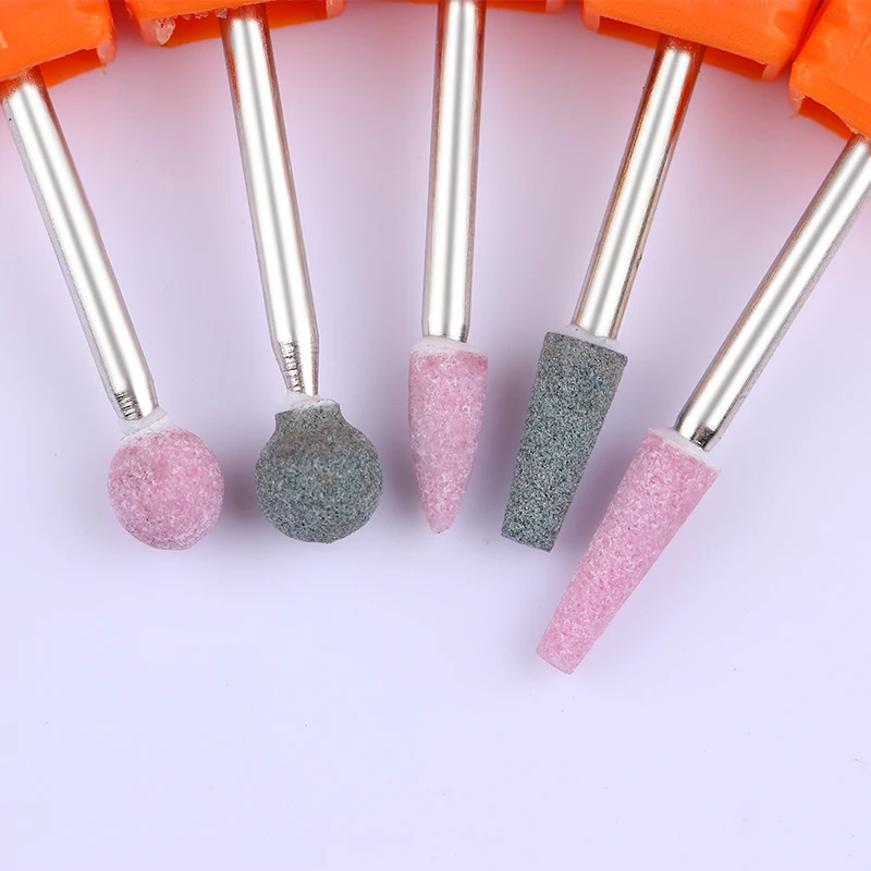 

Quartz Stone Nail Drill Bit Electric Machine Grinding Buffer File Orange Nail Art Manicure Tools UV Gel Polish 5 Patterns