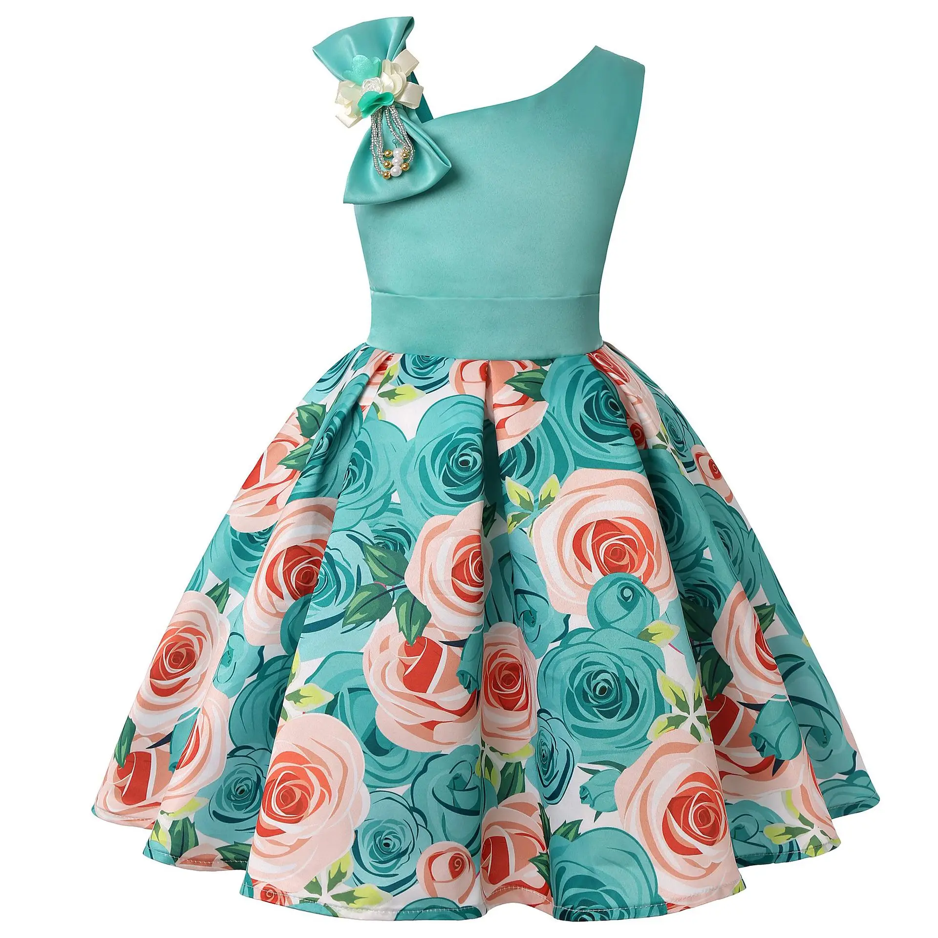 

Summer Cute Kids Dresses For Girls Wedding Dress Elegant Girls Princess Dress Children Evening Birthday Party Dresses