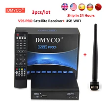 DVB-S2 Satellite Receiver FTA HD 1080P Satellite TV decoder internet sharing support clines/newcam/mgcam/biss key with USB WIFI