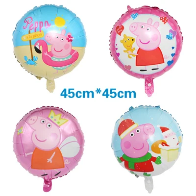 

10PCS 18 inch large cartoon foil balloon Pink pig party balloon children birthday Decorative balloon