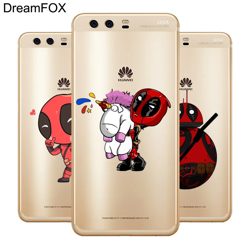 Мягкий силиконовый чехол DREAMFOX L520 Deadpool из ТПУ для huawei P8 P9 P10 Lite Plus 2017 Honor 8 Pro 9 6X |