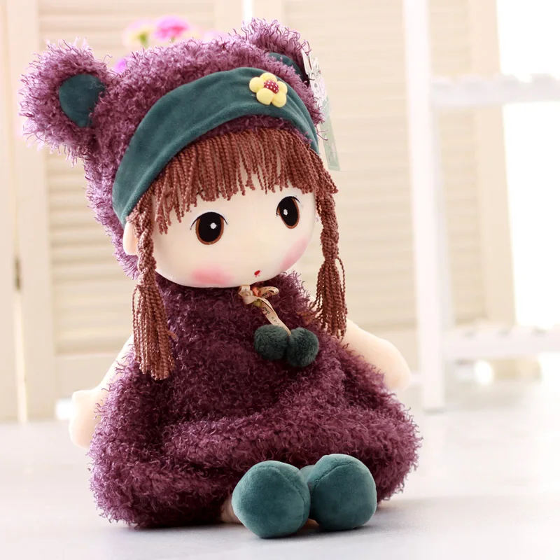 45 см Kawaii May fair кукла высокого качества Красивые куклы плюшевые игрушки для детей для детская одежда для девочек Подарки на день рождения - Цвет: 40cm Purple baibian