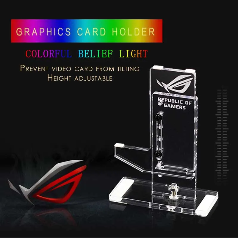 

Graphics Card Holder Bracket Computer Video Card Companion Support Water Cold Head Pole for 1080TI RTX2070 2080TI Auxiliary