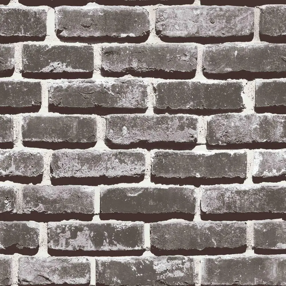 Imitation brick pattern wallpaper 3d retro gray vintage wallpaper hotel
