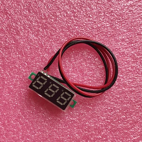 

0.28 Inch 2.5V-40V Mini Digital Voltmeter Voltage Tester Meter RED/BLUE/YELLOW/GREEN LED Screen 30*10*8mm