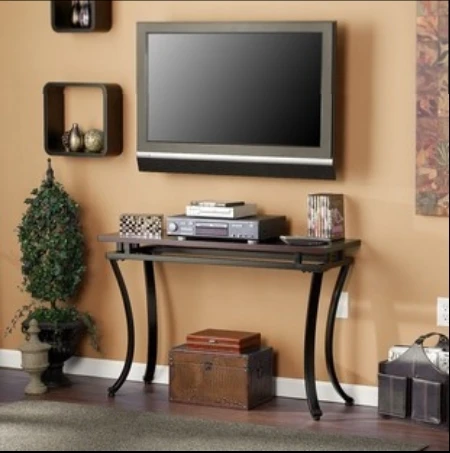 American modern wrought iron wood console table long table