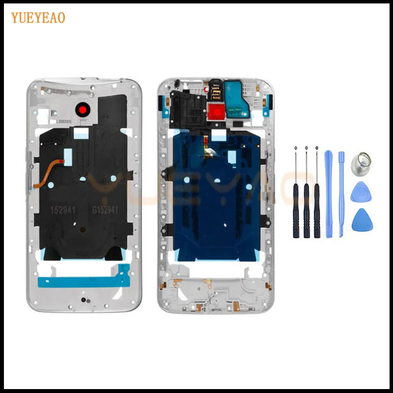 

YUEYAO Middle Frame Bezel Plate Chassis Housing+Power Volume Button For Motorola Moto X Style XT1572 XT1575 Middle Plate Frame