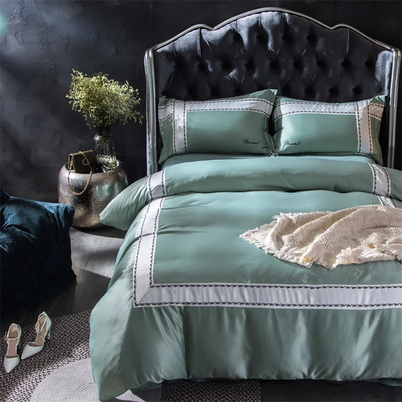 High end luxury 4pc bedding sets full queen king size duvet cover set