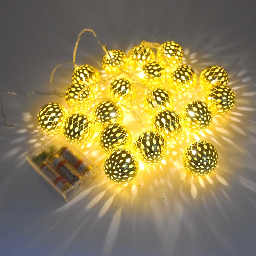 

20 40 LED Ball Fairy String Decorative Lights Battery Operated Christmas Indoor Outdoor Patio Garland Railing Wedding Decoration