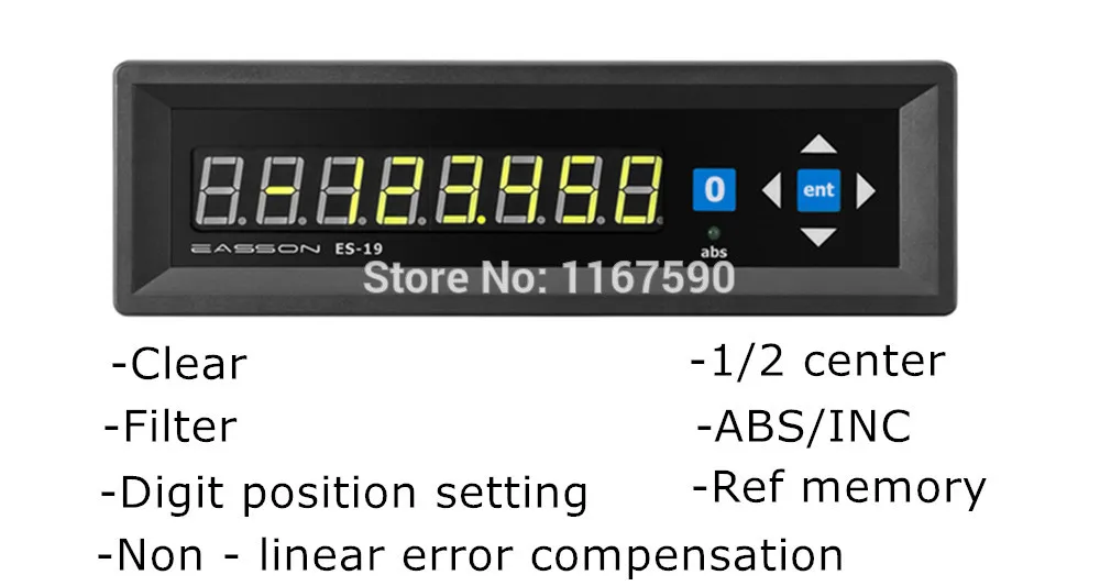 Цифровая индикация ES-19, одноосевой дисплей, цифровая индикация dro и линейная шкала, 5 микрон, линейный энкодер