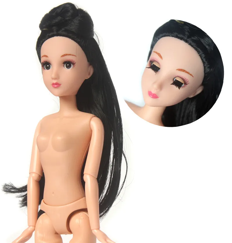 

Blink 3D eyes Doll / Real Eyeslash Nude Naked doll Toy / 12 Joint Moveable / Head & Body For Barbie Fahion Doll Toys Xmas