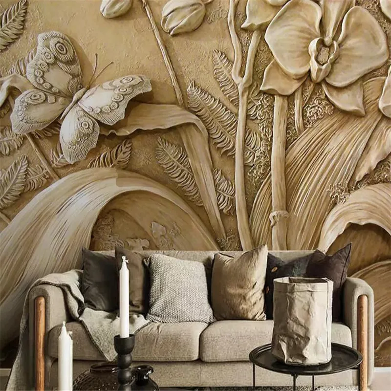 3D stereo orchid butterfly background wall professional making murals, wallpaper wholesale, custom poster photo wall 3D stereo orchid butterfly background wall professional making murals, wallpaper wholesale, custom poster photo wall