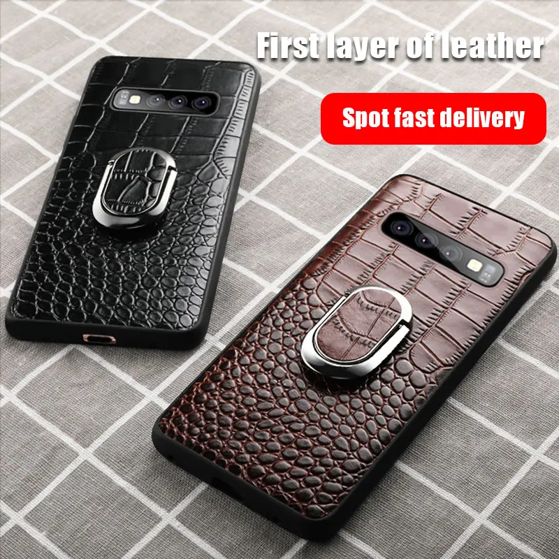 

Car bracket leather leather For Samsung S10 S10plus S9 S8 S7 note9 note8 All inclusive Anti-fall Suitable for men and women