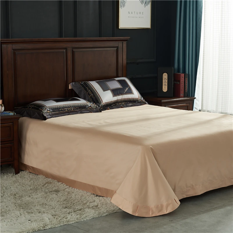 650 Thread Count High Density Egyptian Cotton 4pcs Bedding Sets European Baroque Design Digital Print Sheets Set Queen king Size