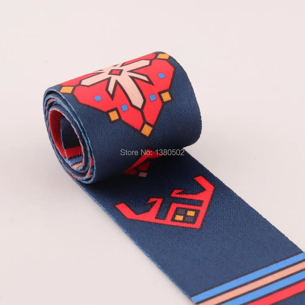 

2Yards 2inch 50mm width Colorful Webbing Chinese design strong Cotton polyester Ribbon DIY Strap Garment bag Accessories