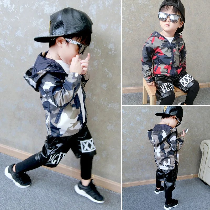 

Children's clothing boy jacket spring and autumn new casual jacket long-sleeved printed hooded baby clothes 2-6 years