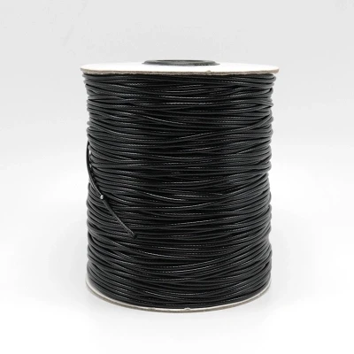 

0.5mm~5mm Black Korean Waxed Polyester Cord Wax Beading String Thread