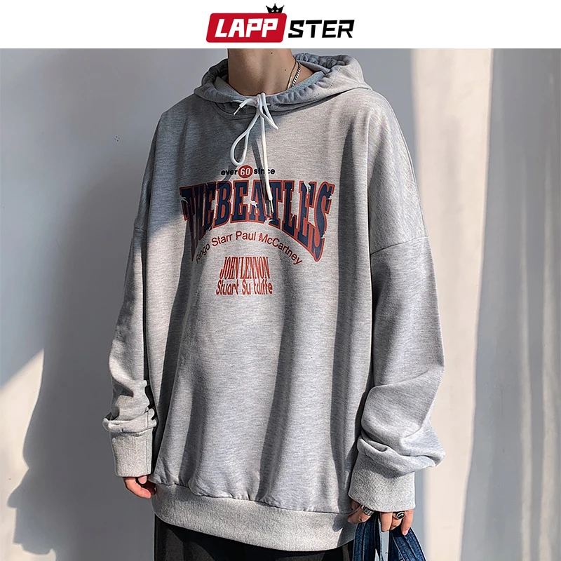 LAPPSTER Men Harajuku Streetwear Sweatshirts Hooded Hoodies 2020 Mens Korean Oversized Hip Hop Sweatshirt Vintage Casual Hoodie LAPPSTER Men Harajuku Streetwear Sweatshirts Hooded Hoodies 2020 Mens Korean Oversized Hip Hop Sweatshirt Vintage Casual Hoodie