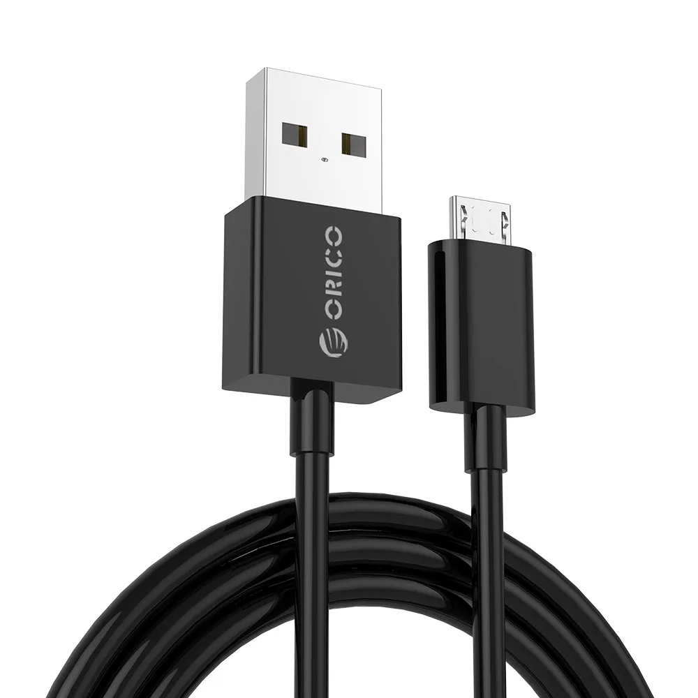 ORICO Micro USB кабель 2A Быстрая зарядка USB кабель для передачи данных для Samsung Xiaomi Tablet Android USB кабель для зарядки Micro usb кабели для зарядки - Цвет: Black cable