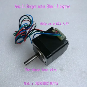 

Nema 11 Stepper Motor 1.8degree 0.67A 6Ncm OK28STH32-0674A