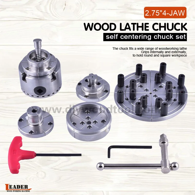 2.75" wood lathe chuck set 70mm High Quality 4 Jaws 2.75" woodworking