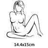 Autocollant de voiture trois Ratels LBH575 #14.4x15cm, étiquette de voiture drôle pour fille, cheveux longs, sexy, assis ► Photo 3/3