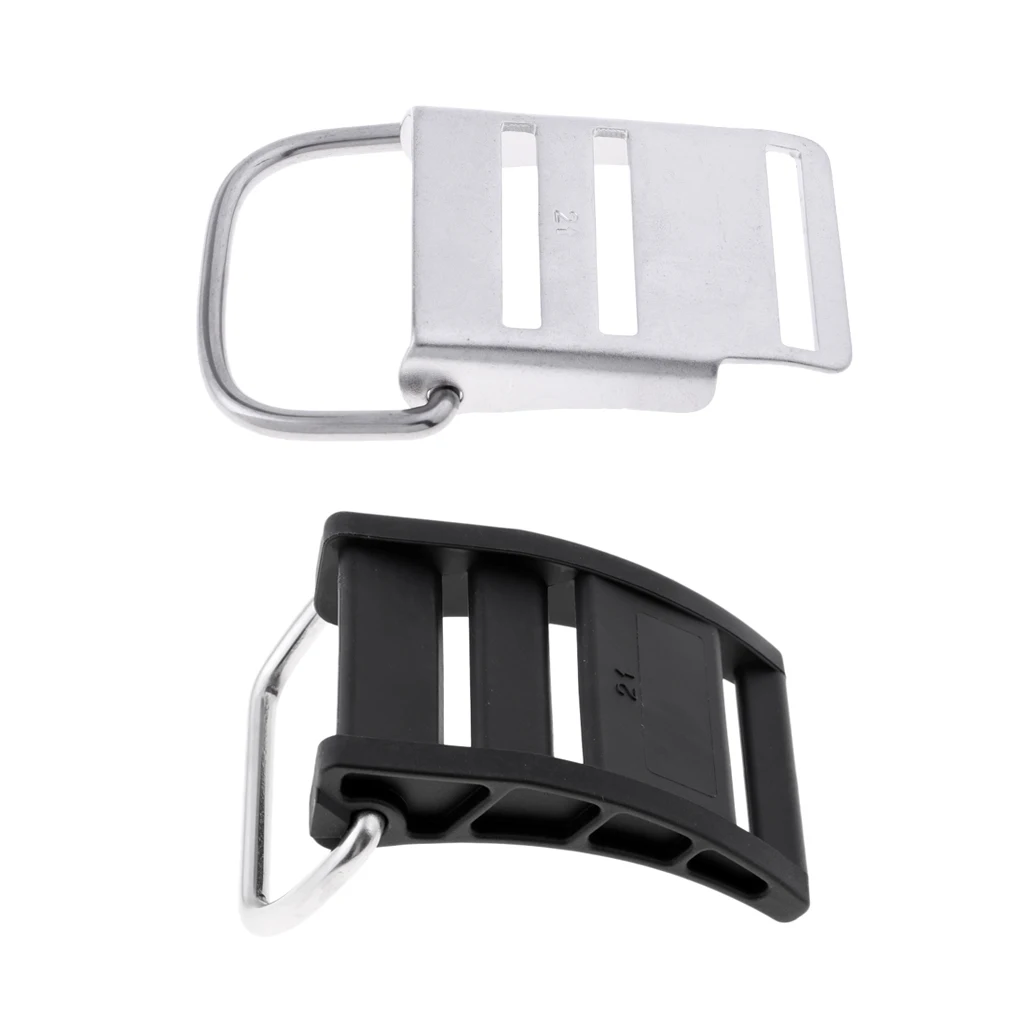 Perfeclan 2Pcs Performance Underwater Scuba Diving Diver Tank Strap Cam Buckle Universal Fits 2 Inch Wide Band Belt 