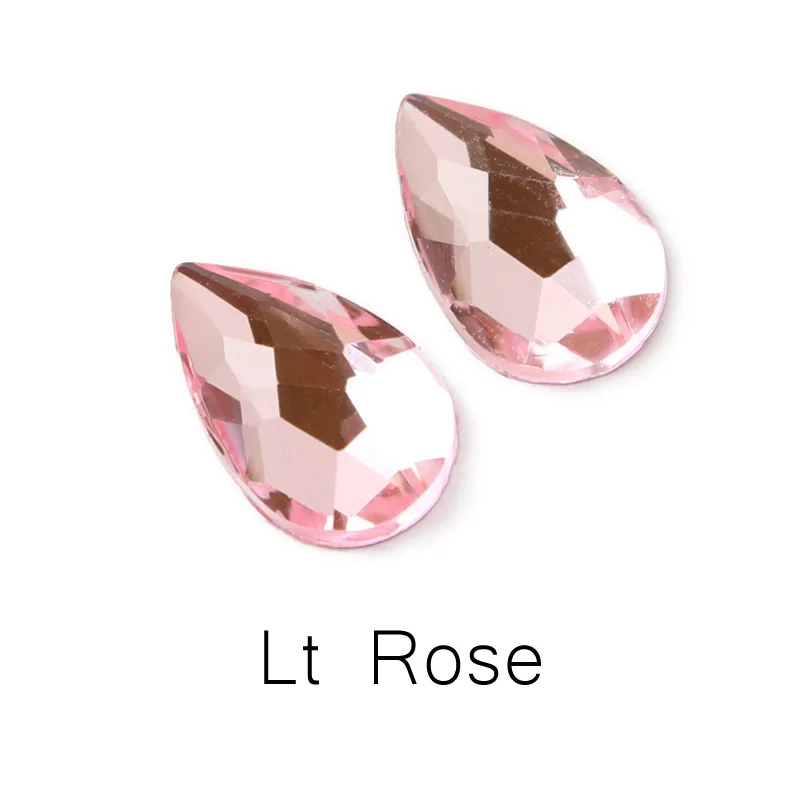 Стиль, 5X8 мм падение ногтей Стразы 30/100 шт обувь на плоской подошве с украшением в виде кристаллов Стразы для DIY 3D нейл-арта украшения - Цвет: Lt Rose