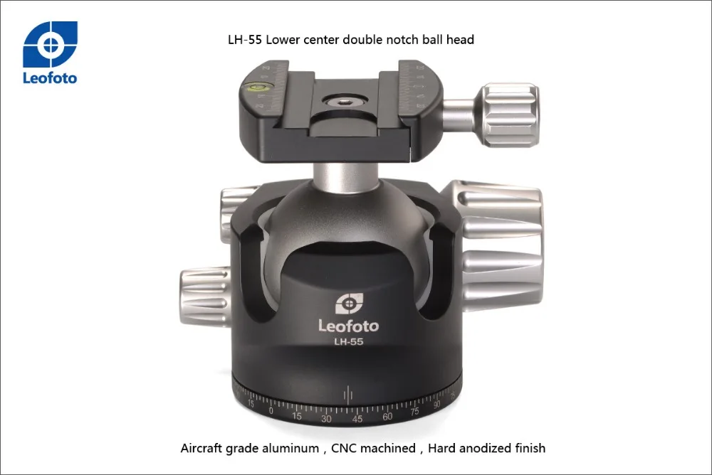Aluminum Alloy Camera Tripod Ball Head low profile LH-55 compatible for Gitzo Manfrotto Sunwayfoto tripod XB-44 RRS BH-40 | Электроника