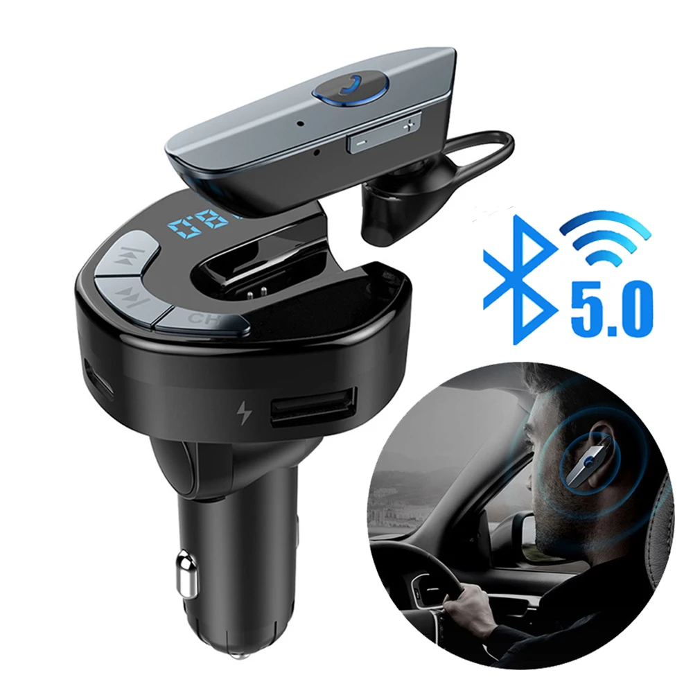 Автомобильный MP3 плеер Bluetooth FM модулятор аудиоплеер беспроводная гарнитура