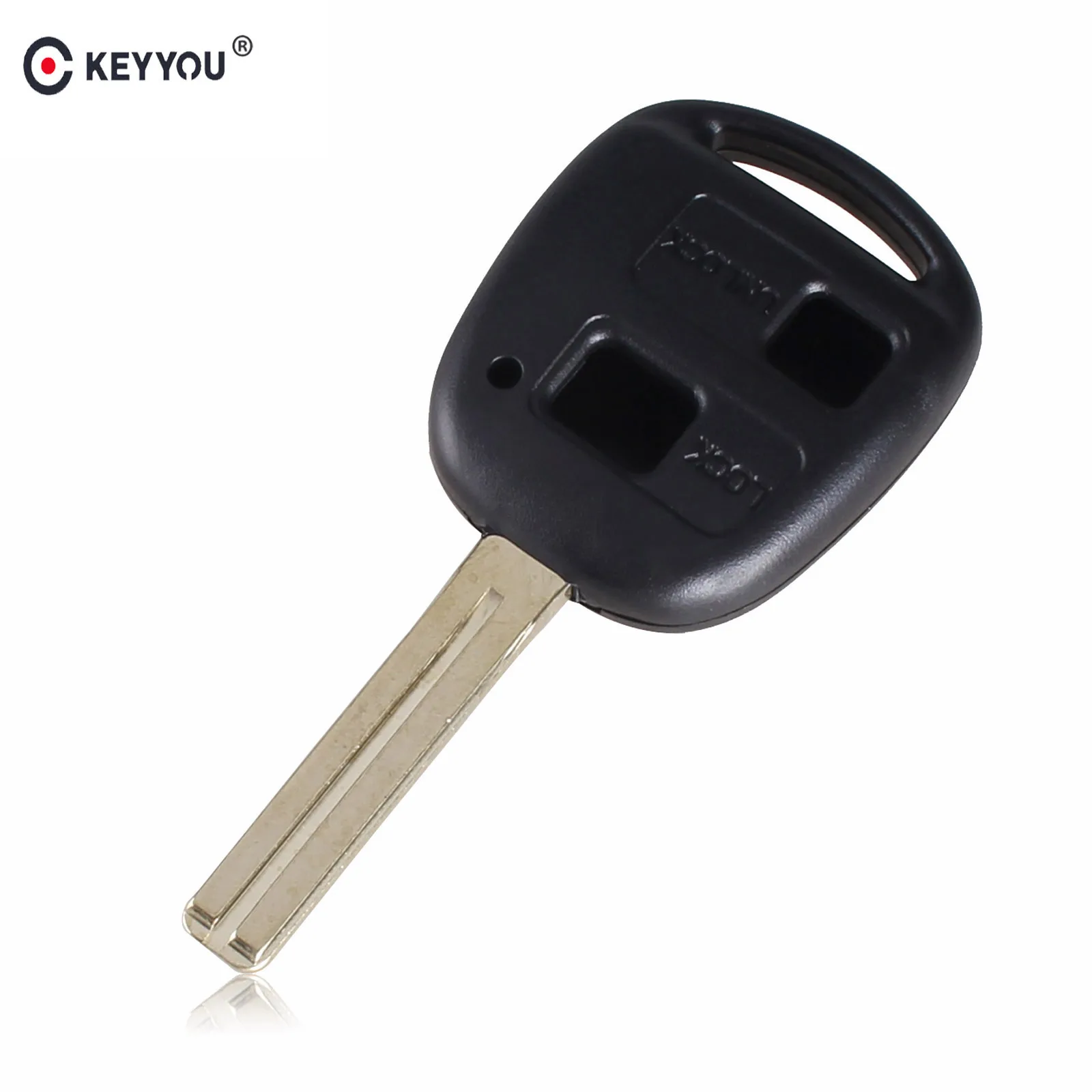 Замена KEYYOU корпус оболочки дистанционного ключа чехол Fob 2 кнопки для Lexus Uncut Blade TOY40 40 мм