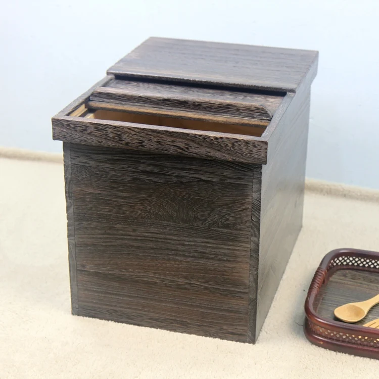 

Paulownia wood burning migang / sliding clamshell rice box rice bucket of grain storage barrels of flour moth environmental 10KG