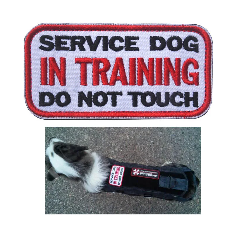 SERVICE DOG Morale Patch Awesome Embroidered Applique For Pets Hook