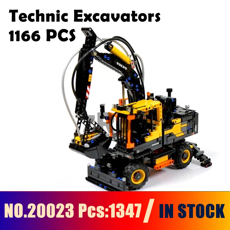 

Compatible With Lego 42053 20023 Technic Excavators Building Blocks Volvo Ew160e Bricks Model Kids DIY Educational Toys