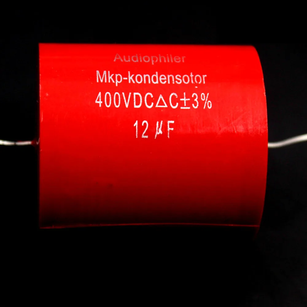 2PCS Red Tubulor Audiophiler MKP Grade Axial Coupling Capacitors 12uf