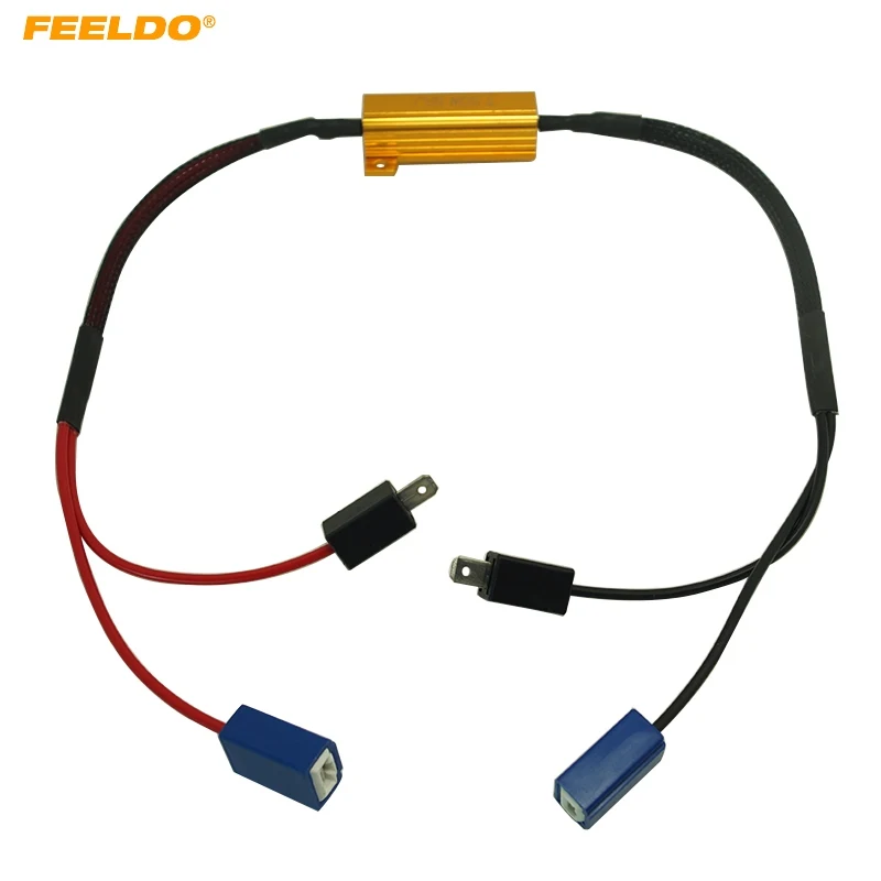 FEELDO 1 шт. H1/H3 светодиодные противотуманные фары DRL дальнего света Canbus 50 Вт