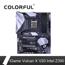Цветная материнская плата iGame Vulcan X V20 Intel Z390 LGA 1151, материнская плата DDR4 SATA 6 ГБ/сек. ATX для M.2 USB 2,0 порта