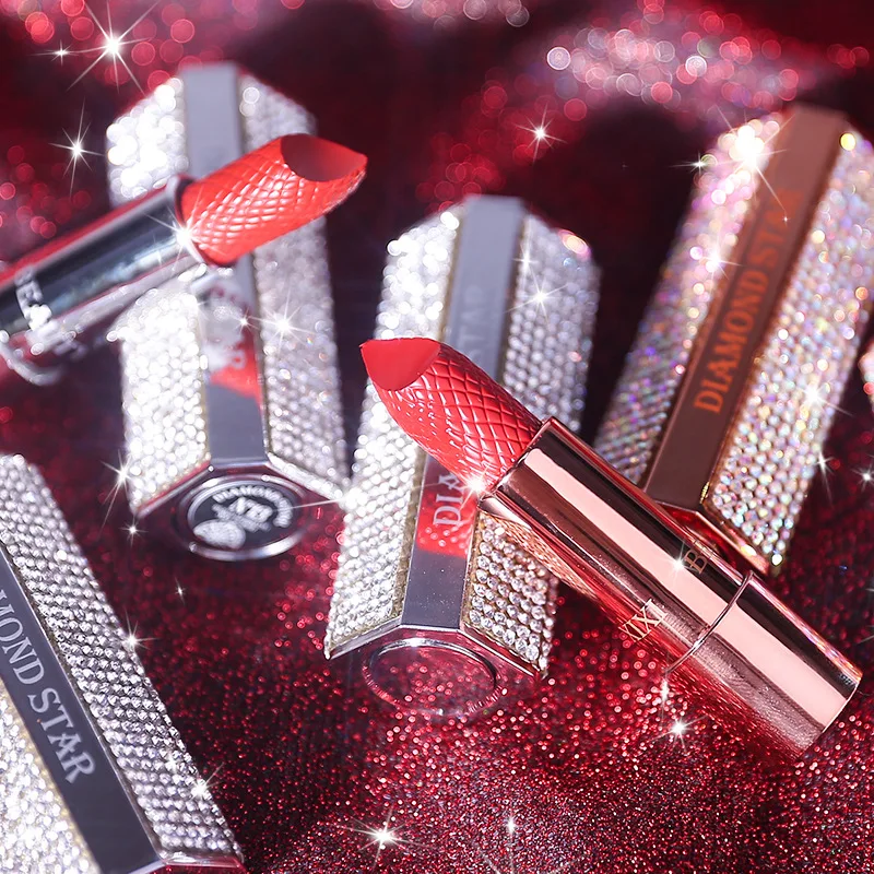

Diamond Lipstick Girl Milk Tea Color Tomato Color Parity Lipstick