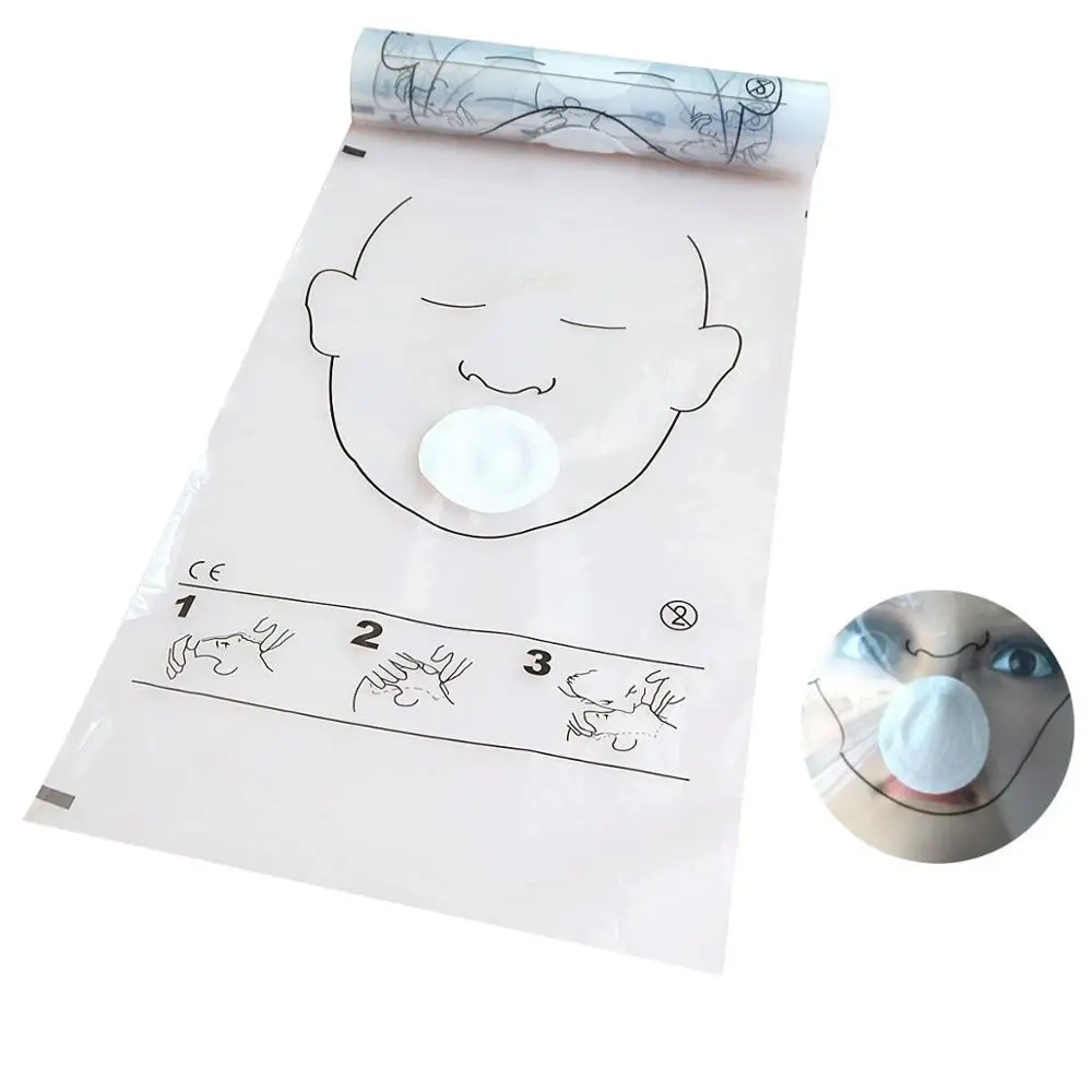 

40 Rolls Cpr Breathing Mask Roll Face Barrier First Aid Training Academy Mask Rescue Cpr Face Shield For Roll