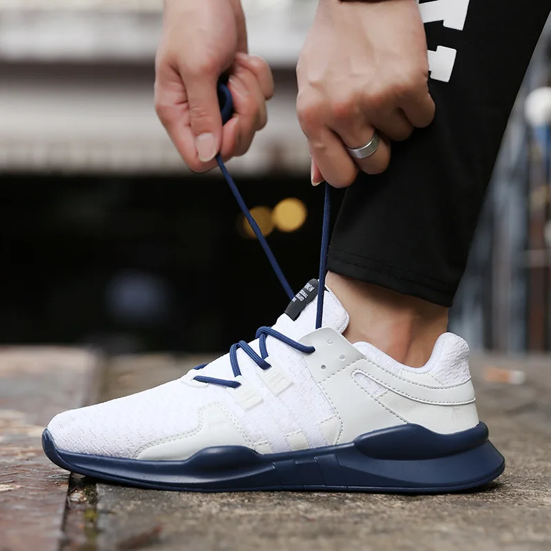 

2019 New Size 39-46 Men's Casual Shoes Mesh Breathable Jogging Sneakers Men adults Lightweight Outdoor Fitness Sport Shoes