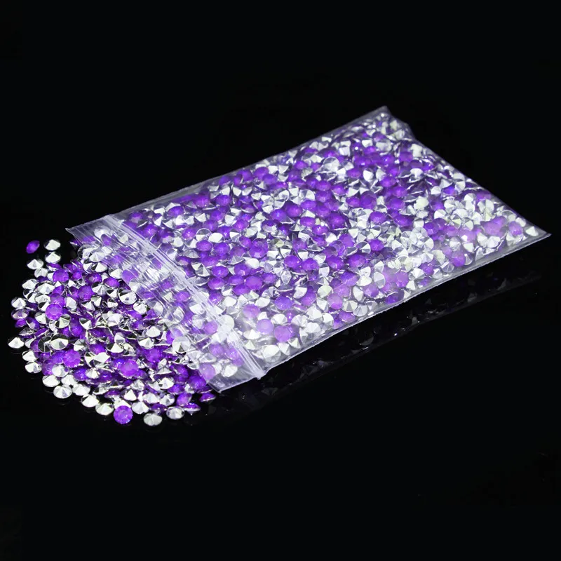 1000 шт. 4,2 мм бриллиантами свадебные конфетти для украшения стола рассыпные Стразы 31 Цвета украшение для свадебного стола рассыпные украшения - Цвет: Purple Silver