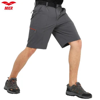 

MIER Men’s Outdoor Cargo Shorts Lightweight Nylon Hiking Shorts with 6 Pockets, Water Resistant & Quick Dry, 10’’ Inseam
