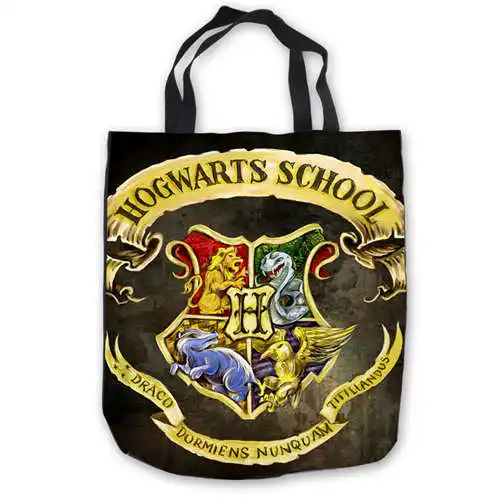 Пользовательские холщовые сумки harry_potter_hufflepuff_(1) ручные сумки хозяйственные сумки повседневные пляжные сумки складные 180911-02-21 - Цвет: Tote Bags