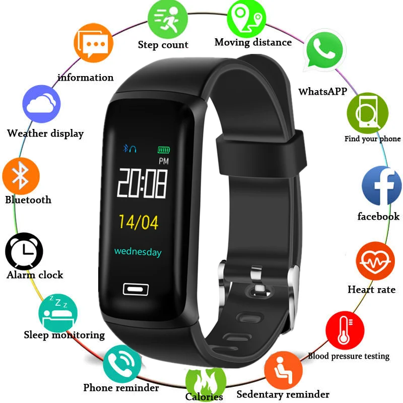 

Smart Watch Men Blood Pressure Blood oxygen Waterproof Smartwatch Women Heart Rate Monitor Fitness Tracker Watch For Android IOS